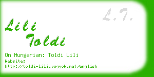 lili toldi business card